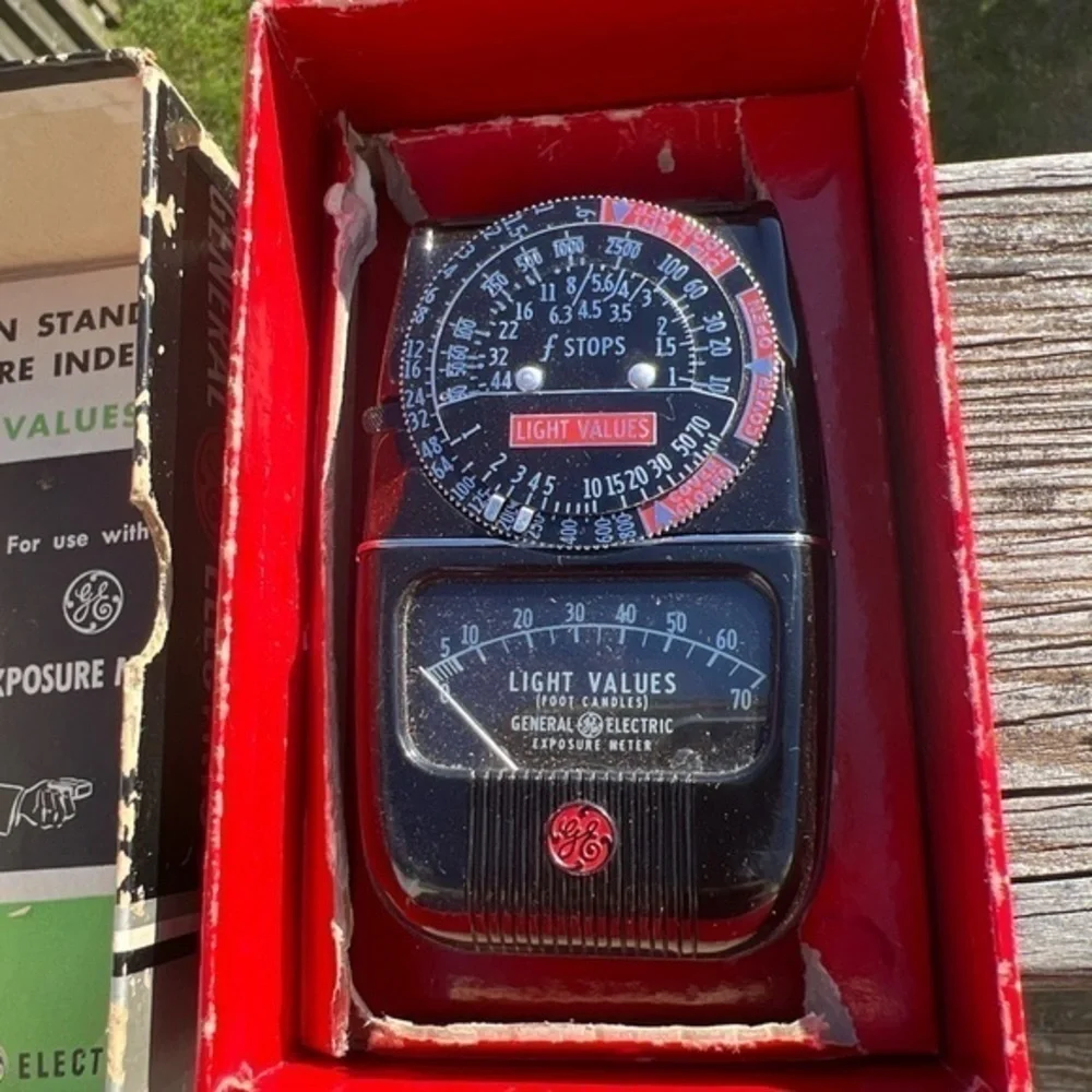 Vintage General Electric GE Exposure Light Meter 8DW58Y1 with Original Box🎥 (S)